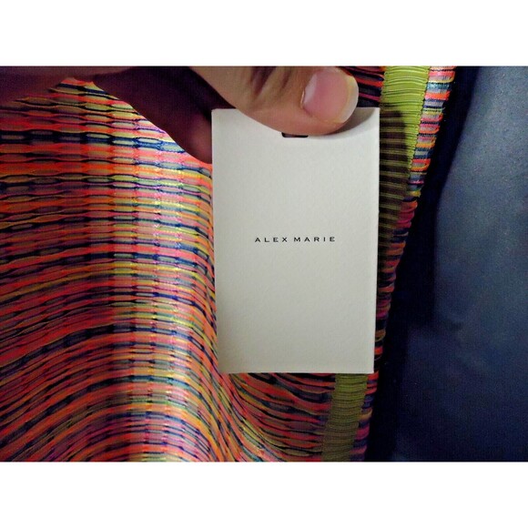 Alex Marie Ryan Corded Jacquard Dress Womens Size 14 Bright Colorful NWt $168 - Picture 5 of 11